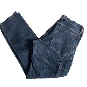 Denim Carpenter Pants Workwear Jeans Dark‎ Wash Utility Pockets